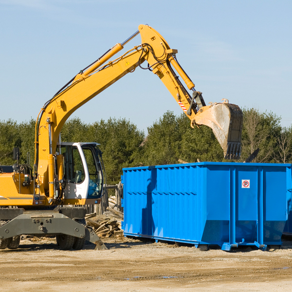 what size residential dumpster rentals are available in Buckhorn California